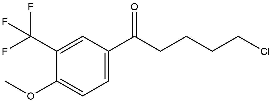 5-Chloro-1-[4-methoxy-3-(trifluoromethyl)phenyl]-1-pentanone 结构式