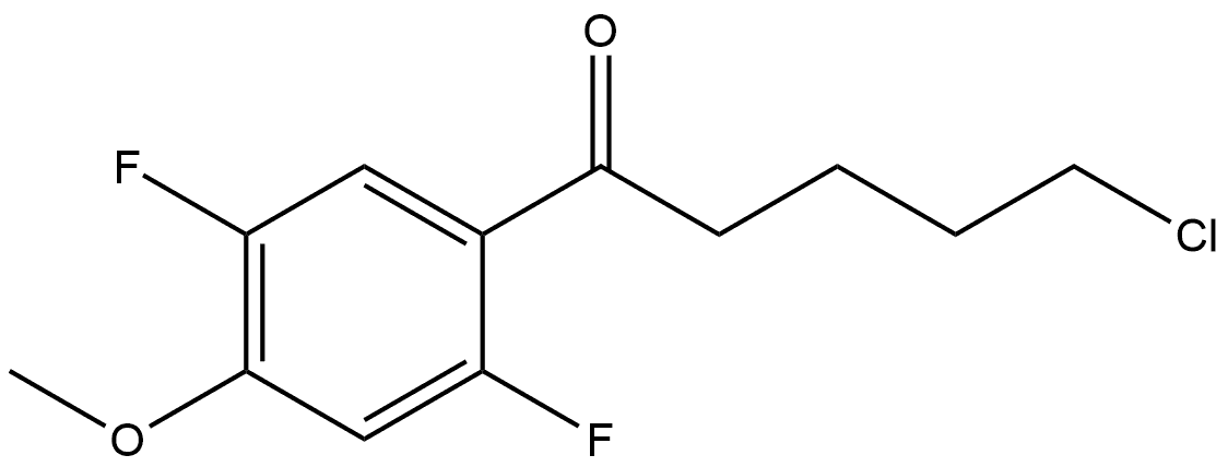 5-Chloro-1-(2,5-difluoro-4-methoxyphenyl)-1-pentanone 结构式