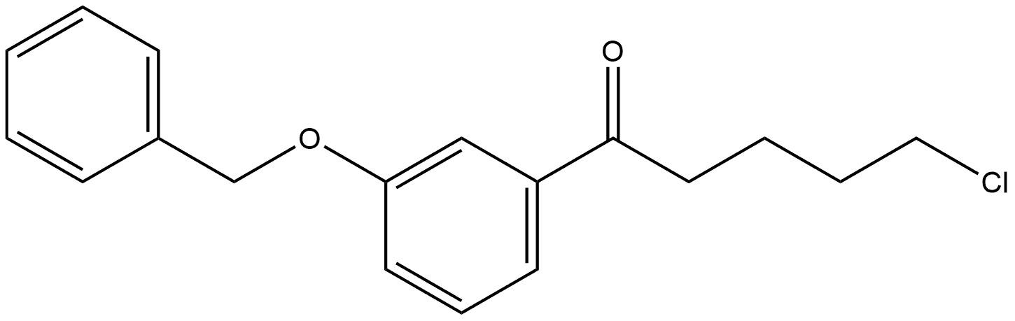 5-Chloro-1-[3-(phenylmethoxy)phenyl]-1-pentanone 结构式