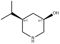 REL-(3R,5R)-5-异丙基哌啶-3-醇 结构式