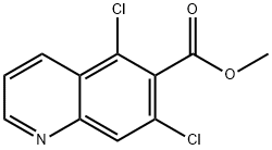 methyl 5,7-dichloroquinoline-6-carboxylate 结构式