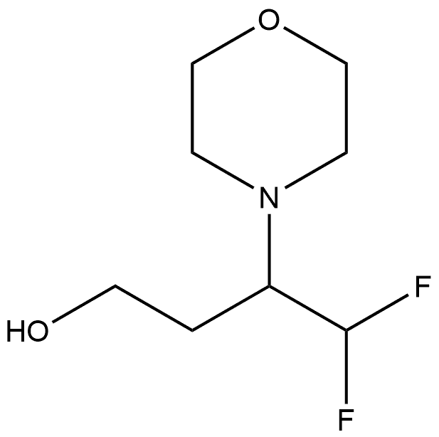 4,4-difluoro-3-(morpholin-4-yl)butan-1-ol 结构式