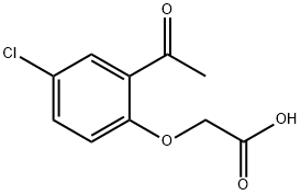(2-Acetyl-4-chlorophenoxy)acetic acid 结构式