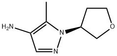 (S)-5-甲基-1-(四氢呋喃-3-基)-1H-吡唑-4-胺 结构式