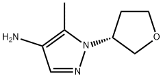 1H-Pyrazol-4-amine, 5-methyl-1-[(3R)-tetrahydro-3-furanyl]- 结构式