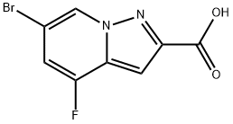 6-溴-4-氟吡唑并[1,5-A]吡啶-2-羧酸 结构式