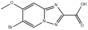 6-Bromo-7-methoxy-[1,2,4]triazolo[1,5-a]pyridine-2-carboxylicacid 结构式