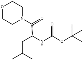 叔丁基(R)-(4-甲基-1-吗啉-1-氧代戊烷-2-基)氨基甲酸酯 结构式