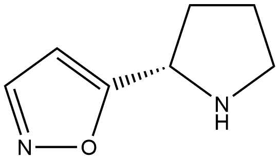 (S)-5-(pyrrolidin-2-yl)isoxazole 结构式