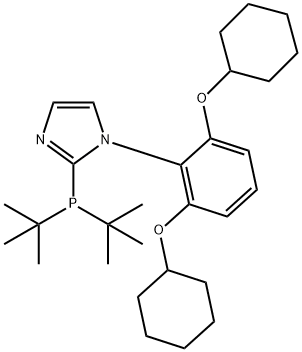 1-[2,6-双(环己氧基)苯基]-2-(二叔丁基膦酰基)-1H-咪唑 结构式