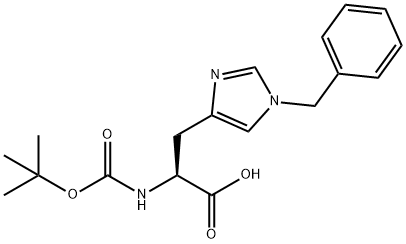 Histidine, N-[(1,1-dimethylethoxy)carbonyl]-1-(phenylmethyl)- 结构式