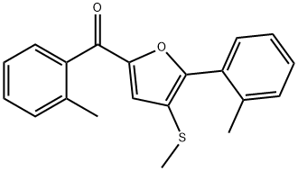 2-邻甲苯基-5-邻甲苯甲酰基-3-甲硫基呋喃 结构式