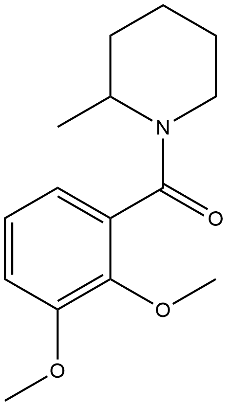 (2,3-Dimethoxyphenyl)(2-methyl-1-piperidinyl)methanone 结构式