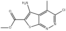 Thieno[2,3-c]pyridazine-6-carboxylic acid, 5-amino-3-chloro-4-methyl-, methyl ester 结构式