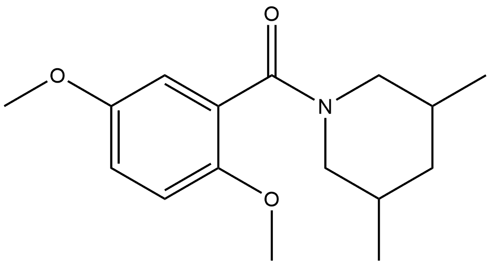 (2,5-Dimethoxyphenyl)(3,5-dimethyl-1-piperidinyl)methanone 结构式