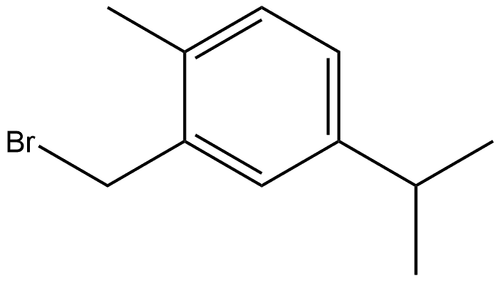 2-(Bromomethyl)-1-methyl-4-(1-methylethyl)benzene 结构式