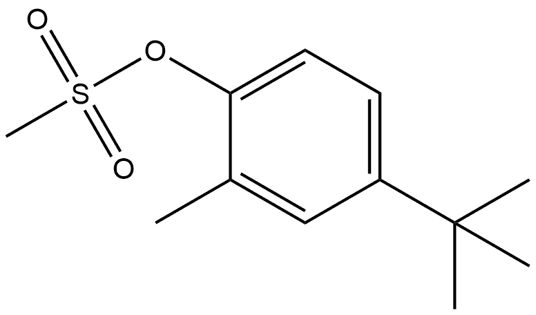 Phenol, 4-(1,1-dimethylethyl)-2-methyl-, 1-methanesulfonate 结构式