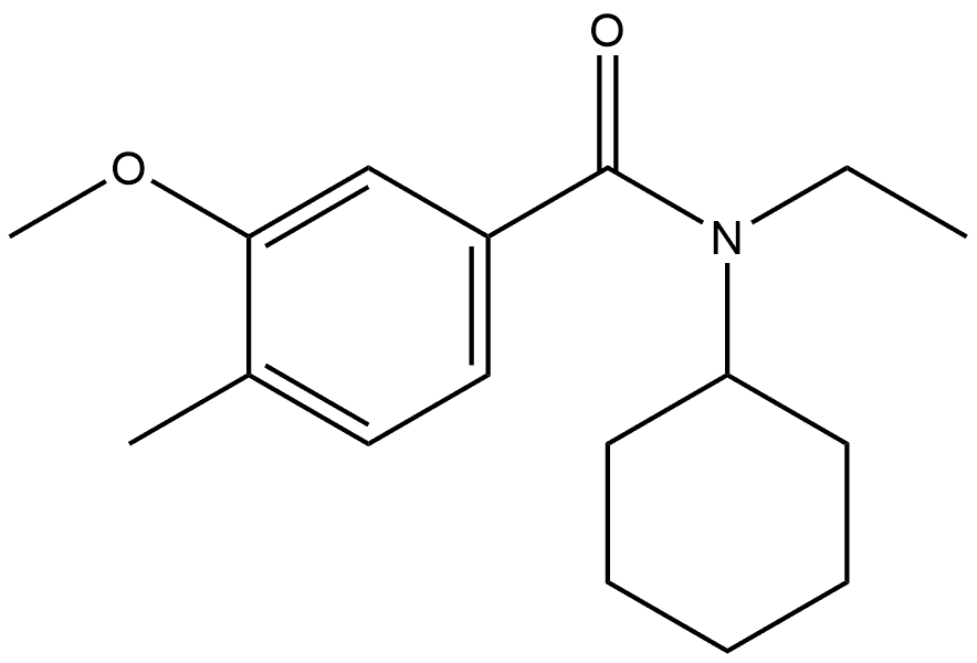 N-Cyclohexyl-N-ethyl-3-methoxy-4-methylbenzamide 结构式