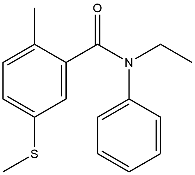 N-Ethyl-2-methyl-5-(methylthio)-N-phenylbenzamide 结构式