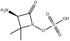 (R)-3-氨基-2,2-二甲基-4-氧代齐丁-1-基硫酸氢 结构式