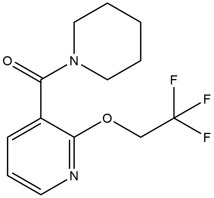 1-Piperidinyl[2-(2,2,2-trifluoroethoxy)-3-pyridinyl]methanone 结构式