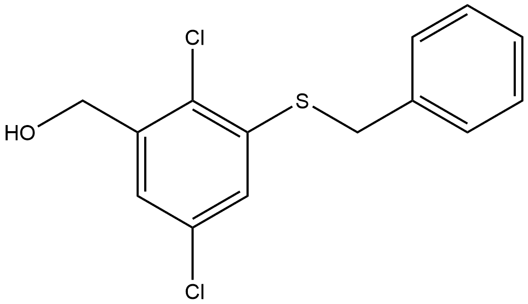 (3-(苄硫基)-2,5-二氯苯基)甲醇 结构式