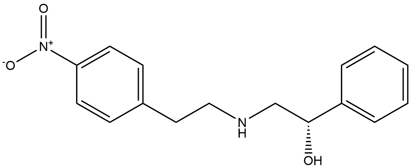 (ΑS)-Α-[[[2-(4-NITROPHENYL)ETHYL]AMINO]METHYL]BENZENEMETHANOL 结构式