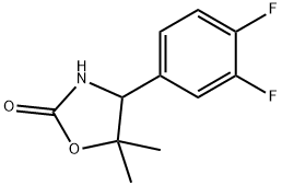 2-Oxazolidinone, 4-(3,4-difluorophenyl)-5,5-dimethyl- 结构式