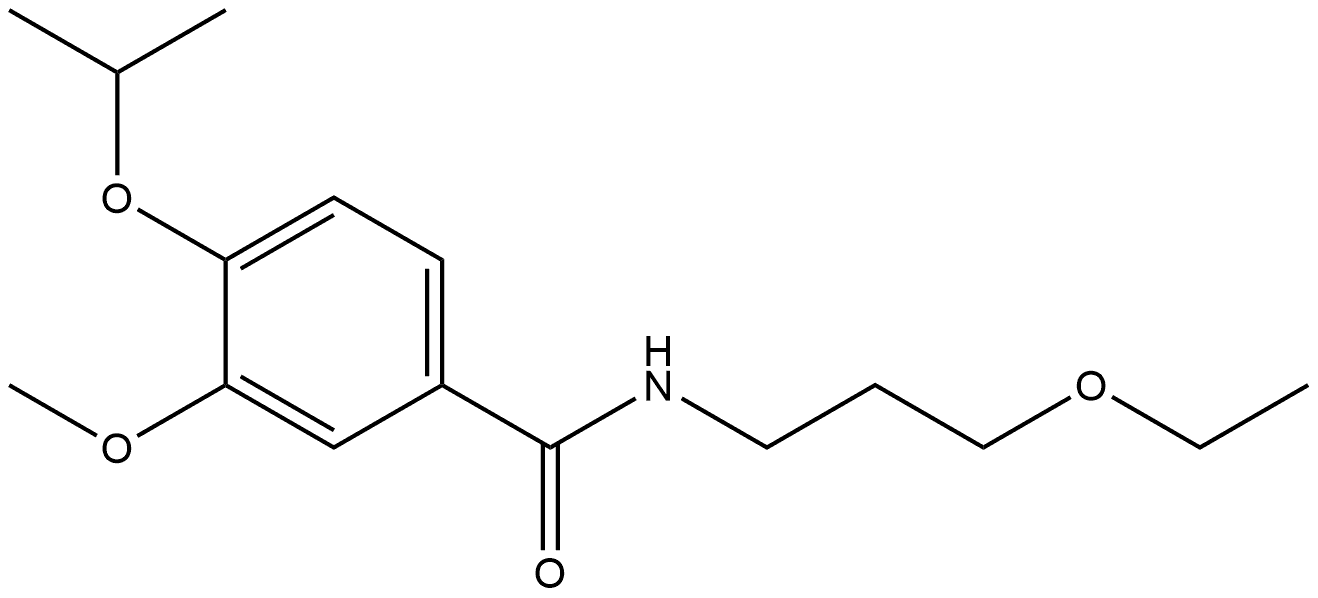 N-(3-Ethoxypropyl)-3-methoxy-4-(1-methylethoxy)benzamide 结构式