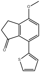 4-甲氧基-7-(噻吩-2-基)-2,3-二氢-1H-茚-1-酮 结构式