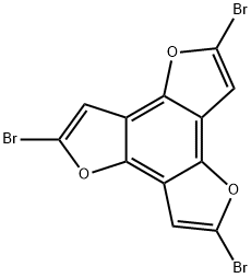 2,5,8-三溴苯并[1,2-B:3,4-B':5,6-B'']三呋喃 结构式