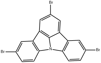 2,5,11-三溴吲哚并[3,2,1-JK]咔唑 结构式