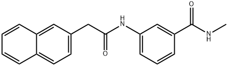 N-[3-[(甲基氨基)羰基]苯基]-2-萘乙酰胺 结构式