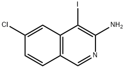 6-氯-4-碘异喹啉-3-胺 结构式