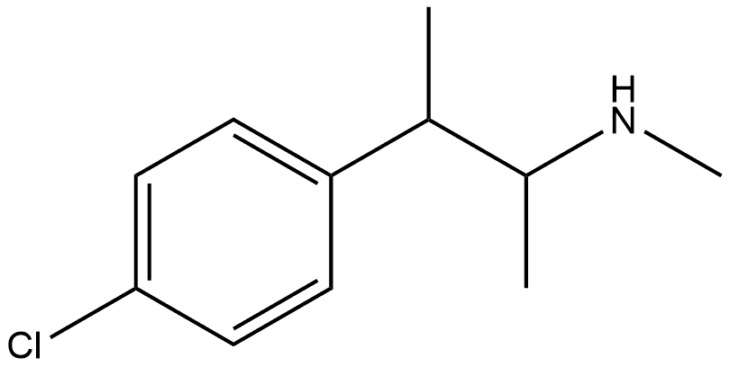 3-(4-氯苯基)丁-2-基](甲基)胺 结构式
