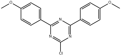 1,3,5-Triazine, 2-chloro-4,6-bis(4-methoxyphenyl)- 结构式