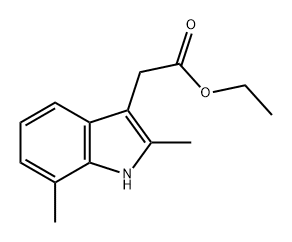 1H-Indole-3-acetic acid, 2,7-dimethyl-, ethyl ester 结构式