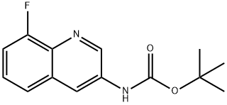 (8-氟喹啉-3-基)氨基甲酸叔丁酯 结构式