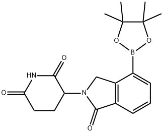3-(1-氧代-4-(4,4,5,5-四甲基-1,3,2-二氧杂硼烷-2-基)异吲哚啉-2-基)哌啶-2,6-二酮 结构式