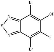 4,7-二溴-5-氯-6-氟-2,1,3-苯并噻二唑 结构式
