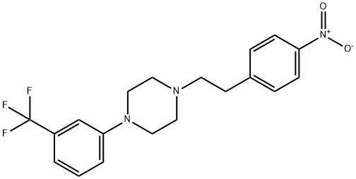 Piperazine, 1-[2-(4-nitrophenyl)ethyl]-4-[3-(trifluoromethyl)phenyl]- 结构式