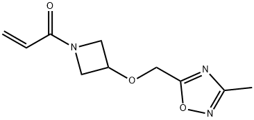 1-[3-[(3-Methyl-1,2,4-oxadiazol-5-yl)methoxy]-1-azetidinyl]-2-propen-1-one 结构式