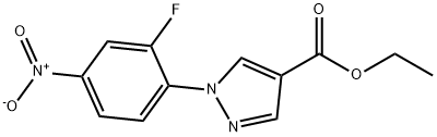 1-(2-氟-4-硝基苯基)吡唑-4-羧酸乙酯 结构式