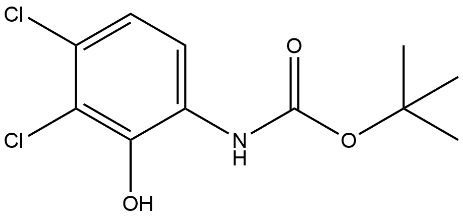 (3,4-二氯-2-羟基苯基)氨基甲酸叔丁酯 结构式