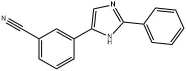 Benzonitrile, 3-(2-phenyl-1H-imidazol-5-yl)- 结构式