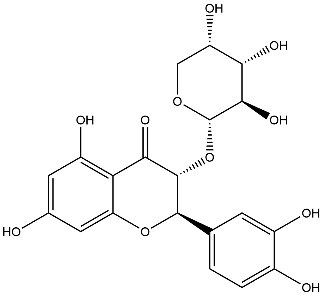 花旗松素-3-O-Α-L-阿拉伯糖苷 结构式