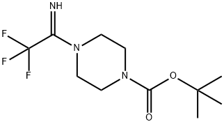 tert-Butyl 4-(2,2,2-trifluoroethanimidoyl)piperazine-1-carboxylate 结构式