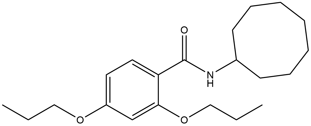 N-Cyclooctyl-2,4-dipropoxybenzamide 结构式