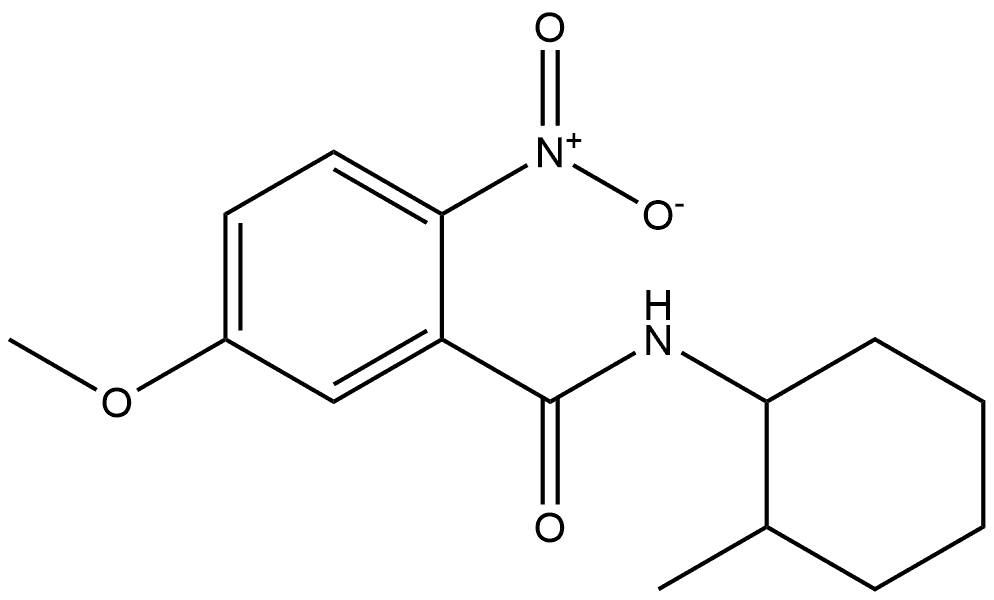 5-methoxy-N-(2-methylcyclohexyl)-2-nitrobenzamide 结构式