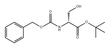 D-Serine, N-[(phenylmethoxy)carbonyl]-, 1,1-dimethylethyl ester 结构式